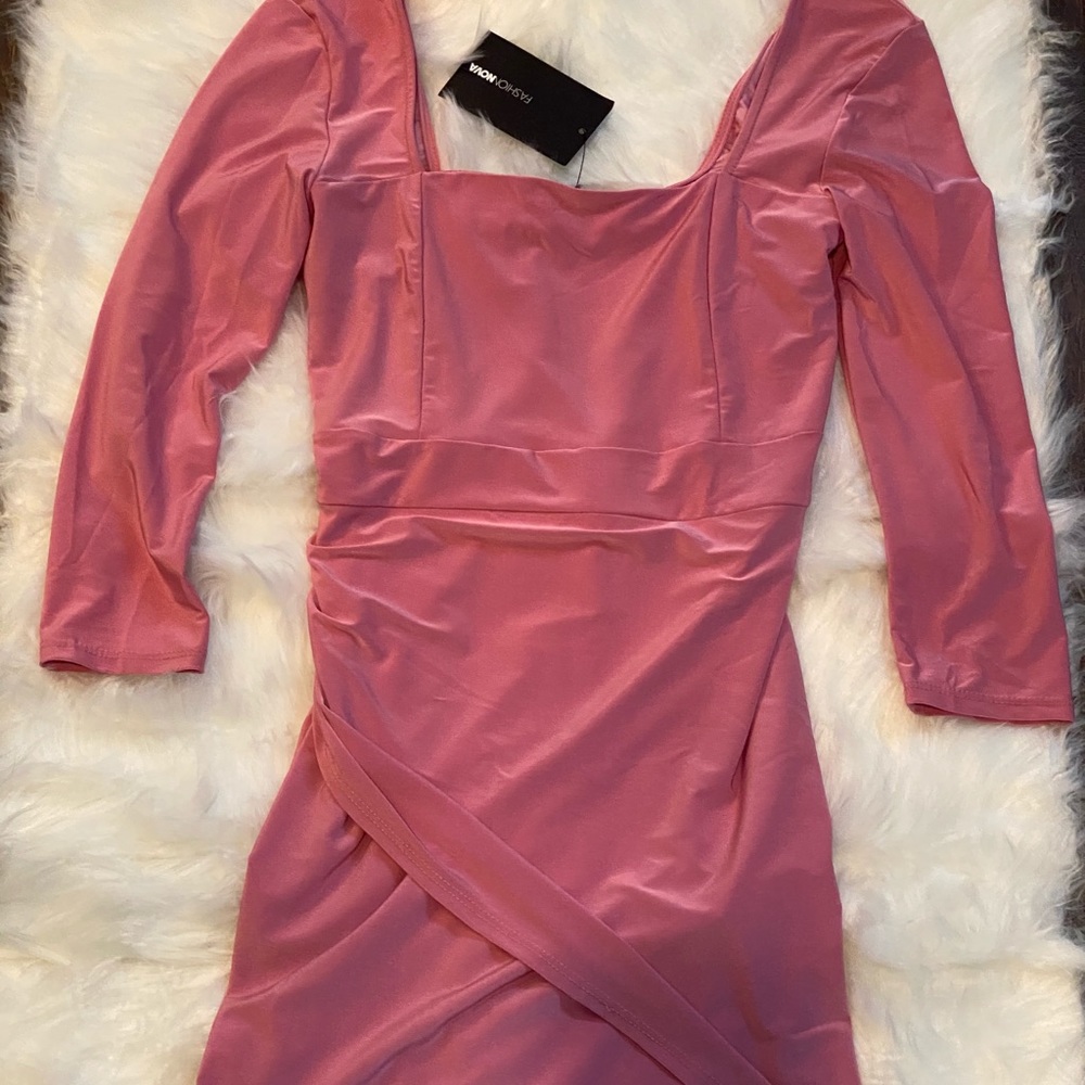 Fashion Nova Pink Body Con Dress Size M